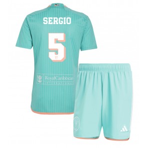 Inter Miami Sergio Busquets #5 Tredje Kläder Barn 2024-25 Kortärmad (+ Korta byxor)